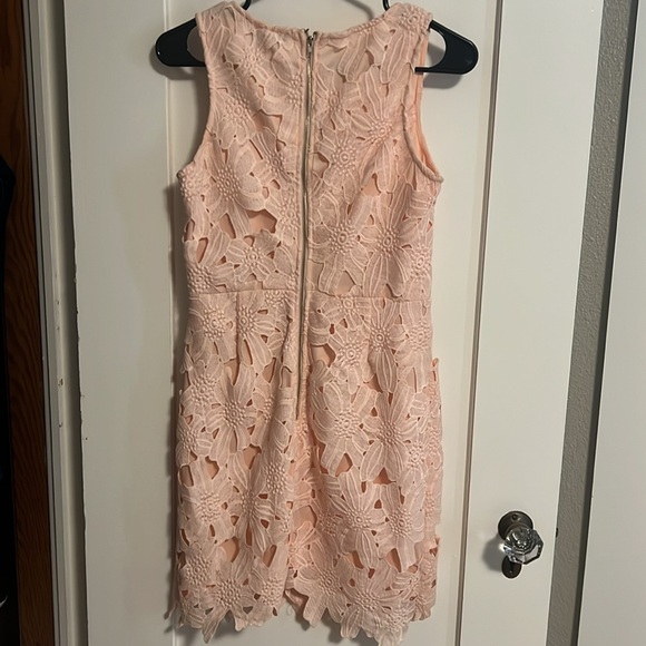 Light pink, floral, over the knee length dress - Picture 3 of 3